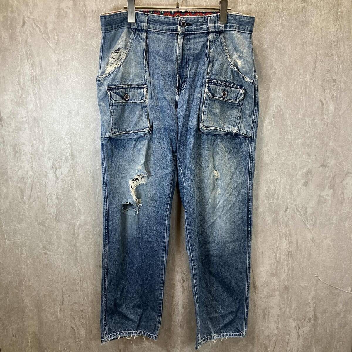 70s OSHKOSH ジーンズ ポケットデニム ブルー オシュコシュ