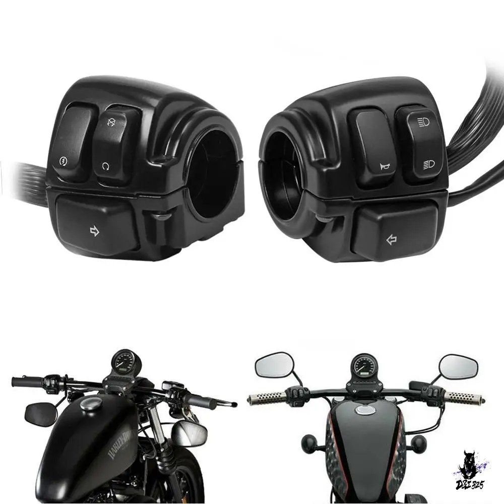 ハーレー XL883/Sportster/Dyna/V-ROD/Softail 用 オートバイハンドルバースイッチ 1インチ 黒 6,610円