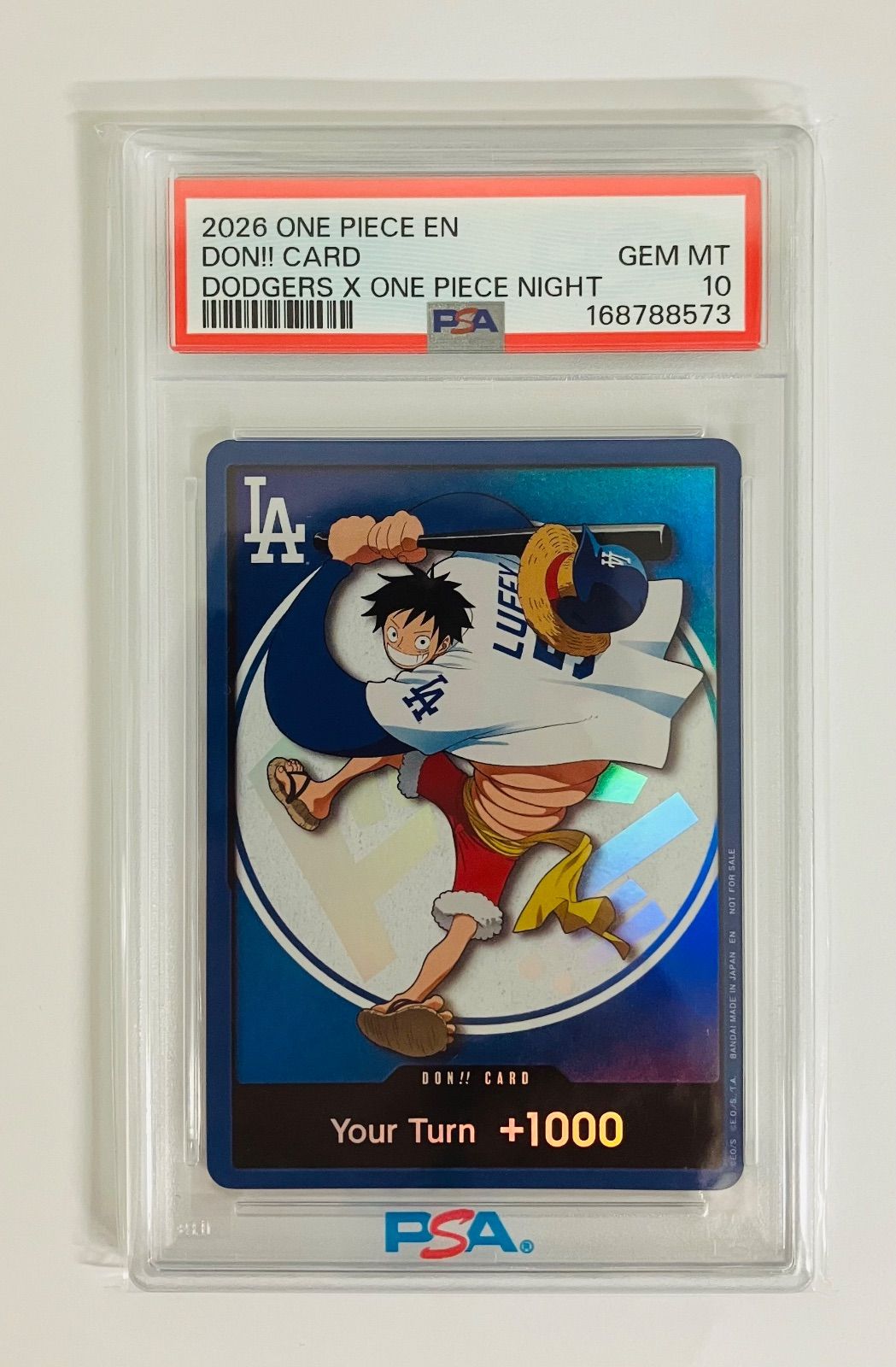 PSA10 ワンピースカード モンキー・D・ルフィ LAドジャース - メルカリ