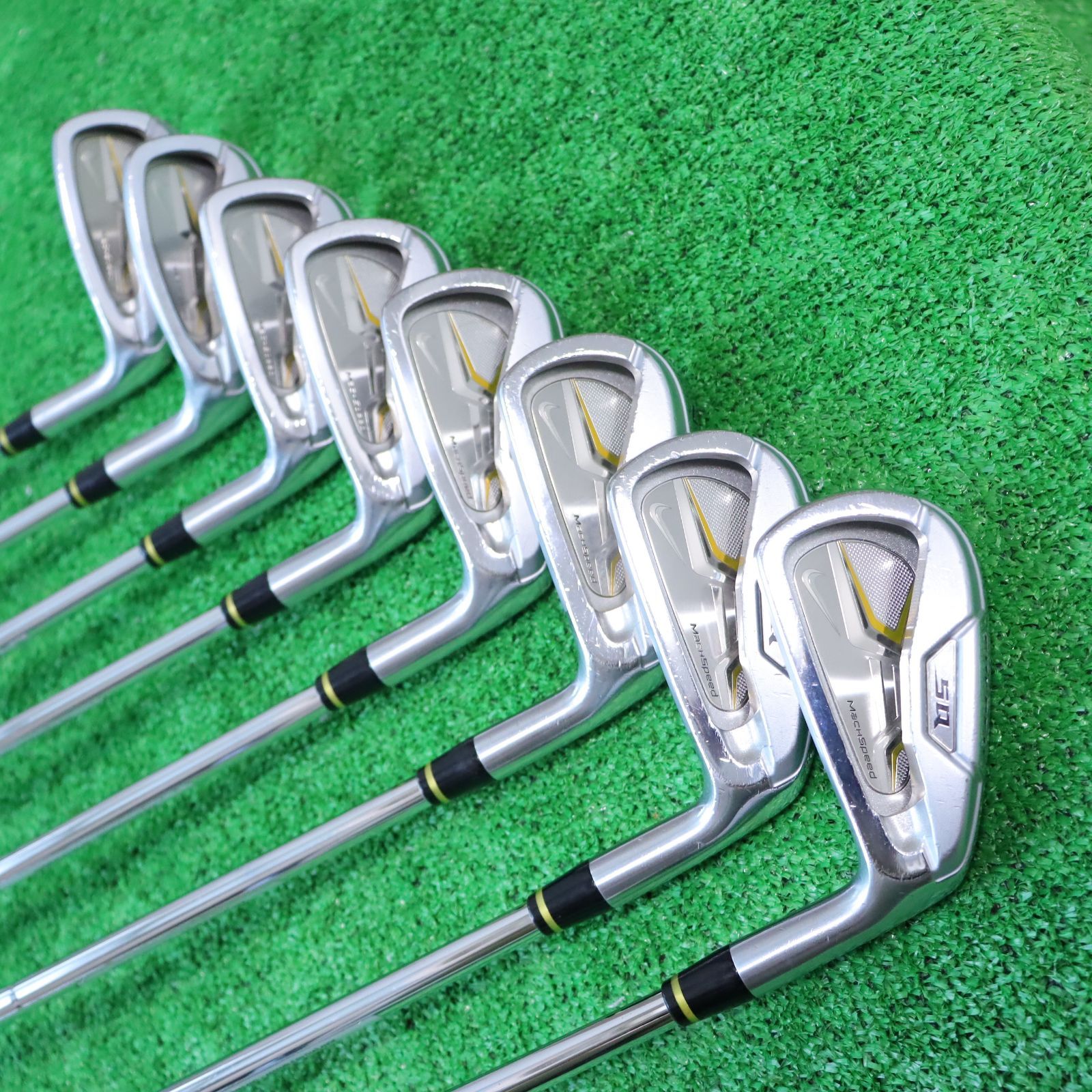 ナイキ SasQuatch Machspeed Forged アイアン 5〜PW AW SW 8本セット 純正スチール S
