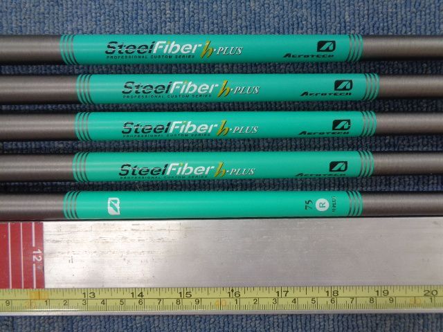 中古シャフト TRUE TEMPER トゥルーテンパー SteelFiber h-PLUS 75 R 5本セット 700260