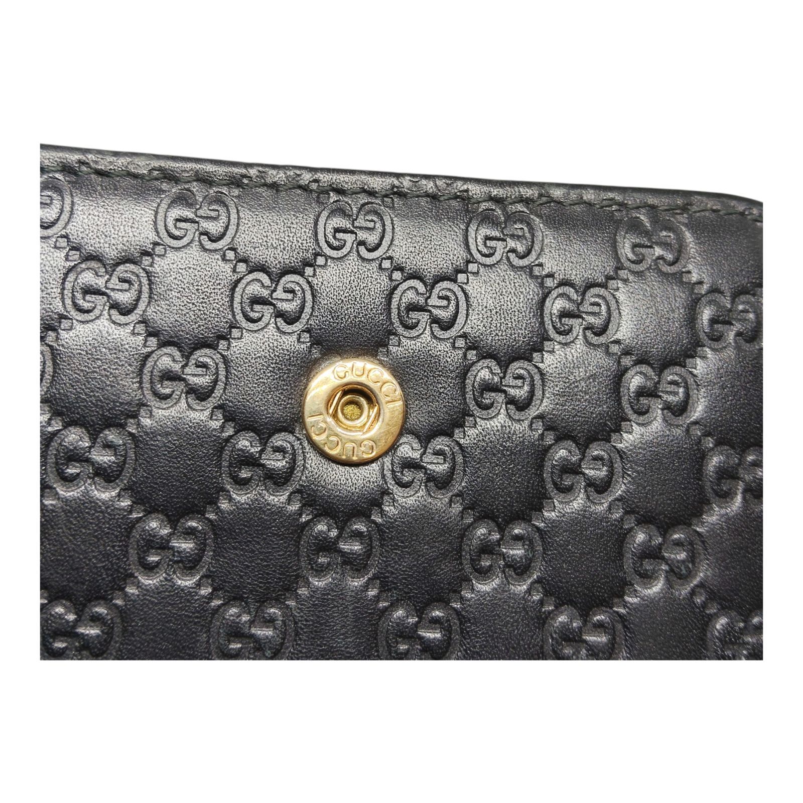 GUCCI グッチ コインケース 財布 ブラック 黒 マイクログッチシマ