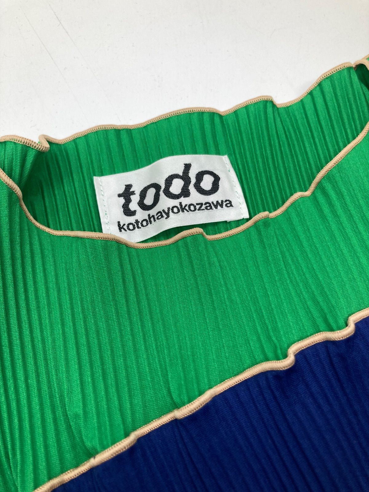 todo kotohayokozawa ノースリーブ プリーツカットソー 野方店 タンク 