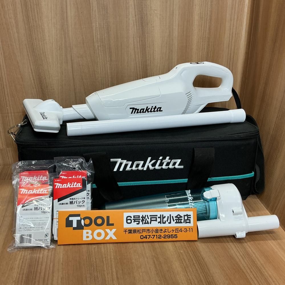 【中古】makita/マキタ CL107FDZW 10.8V充電式クリーナ（本体のみ・サイクロンアタッチメント付き）【204】