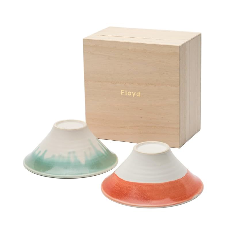 【新品】 Floyd (フロイド) 富士山 茶碗 電子レンジ対応 ペア 夫婦 ギフト 2個セット 桐箱入り 富士碗 Couple 青 & 赤 日本製 結婚祝い FL06-00307 7,234円