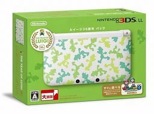 【中古】ニンテンドー3DSハード ニンテンドー3DSLL本体 ルイージ30周年パック