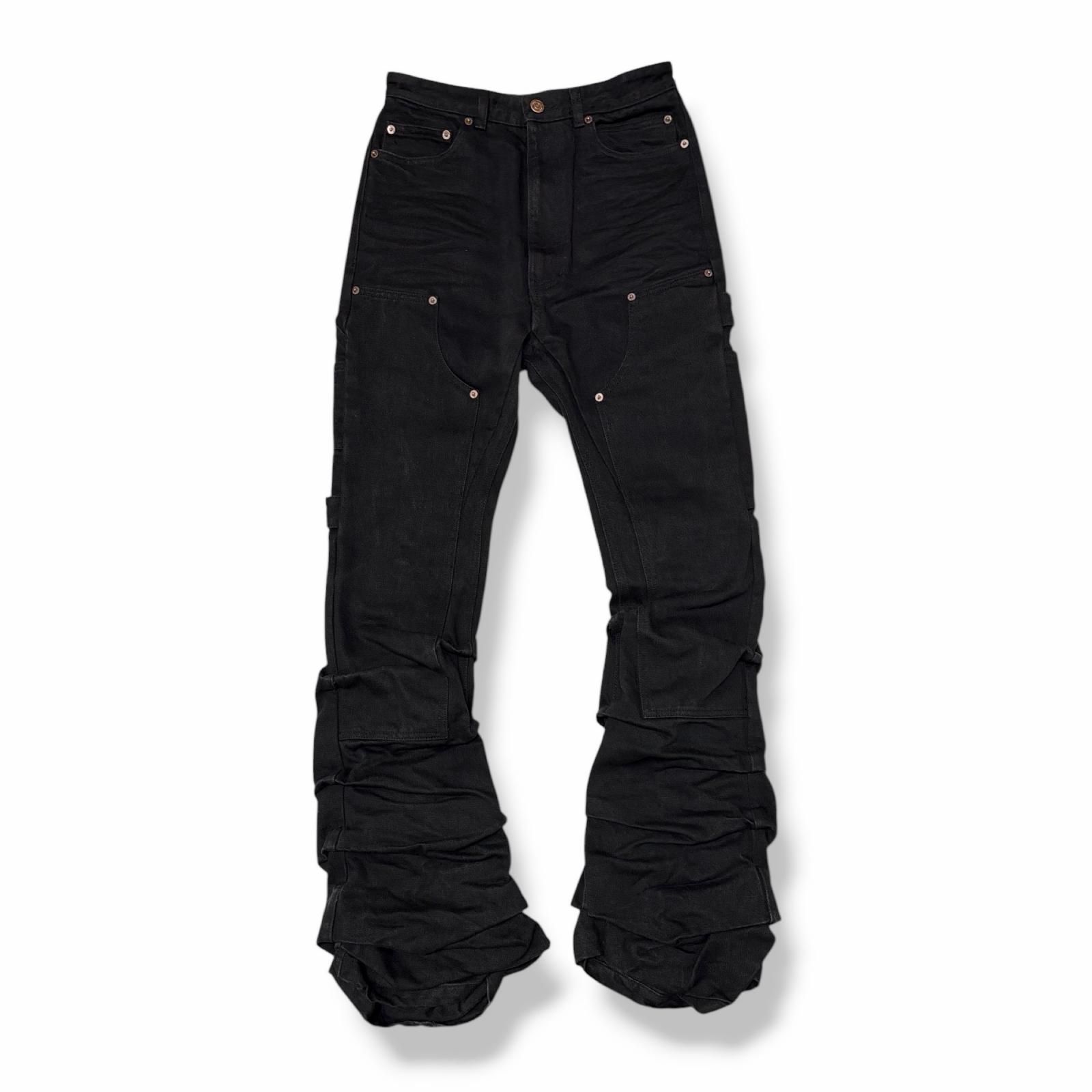 We11done WAVE BOOTCUT DENIM ウェーブカットデニムパンツ ジーンズ ウェルダン WD-DP0-24-338-W-BK ブラック S （23602M）
