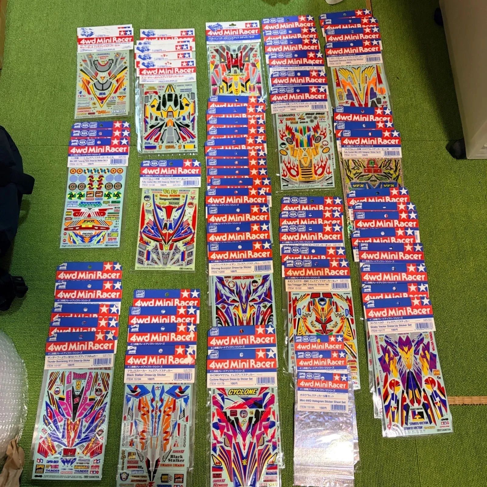 ! タミヤ ミニ四駆 ドレスアップステッカー 約66枚 大量まとめ売り 当時物 TAMIYA