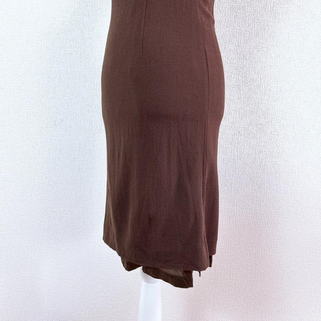 【美品】MISS ASHIDA 伸縮性有　ストレッチ半袖ドレスワンピース 9