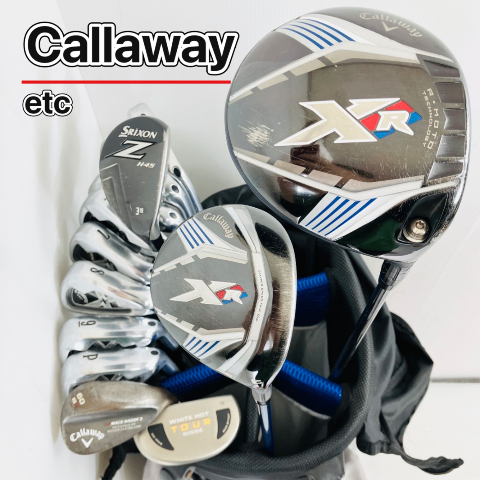 【保証付】豪華 13本 Callaway キャロウェイ XR スリクソン ゴルフクラブ フルセット ゴルフセット クラブセット メンズ 初心者 入門 右利き パター付 安価 88Y-39