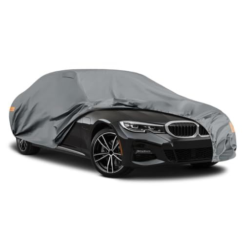 車カバー BMWに適用 3シリーズ 2006-2025 ボディカバー 車フルカバー 厚手 裏起毛 防水防塵防紫外線 弾力な防風ロープ付き 四季対応 品質保証 シルバー（BMWに適用 3シリーズ H18-R7)AR 657c6eac