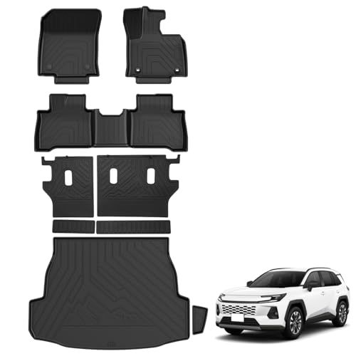 Jiooy トヨタ RAV4 60系 フロアマット+セカンドマット+ラゲッジマット 9点セット ハイブリッド車種専用AR 1d58c58f