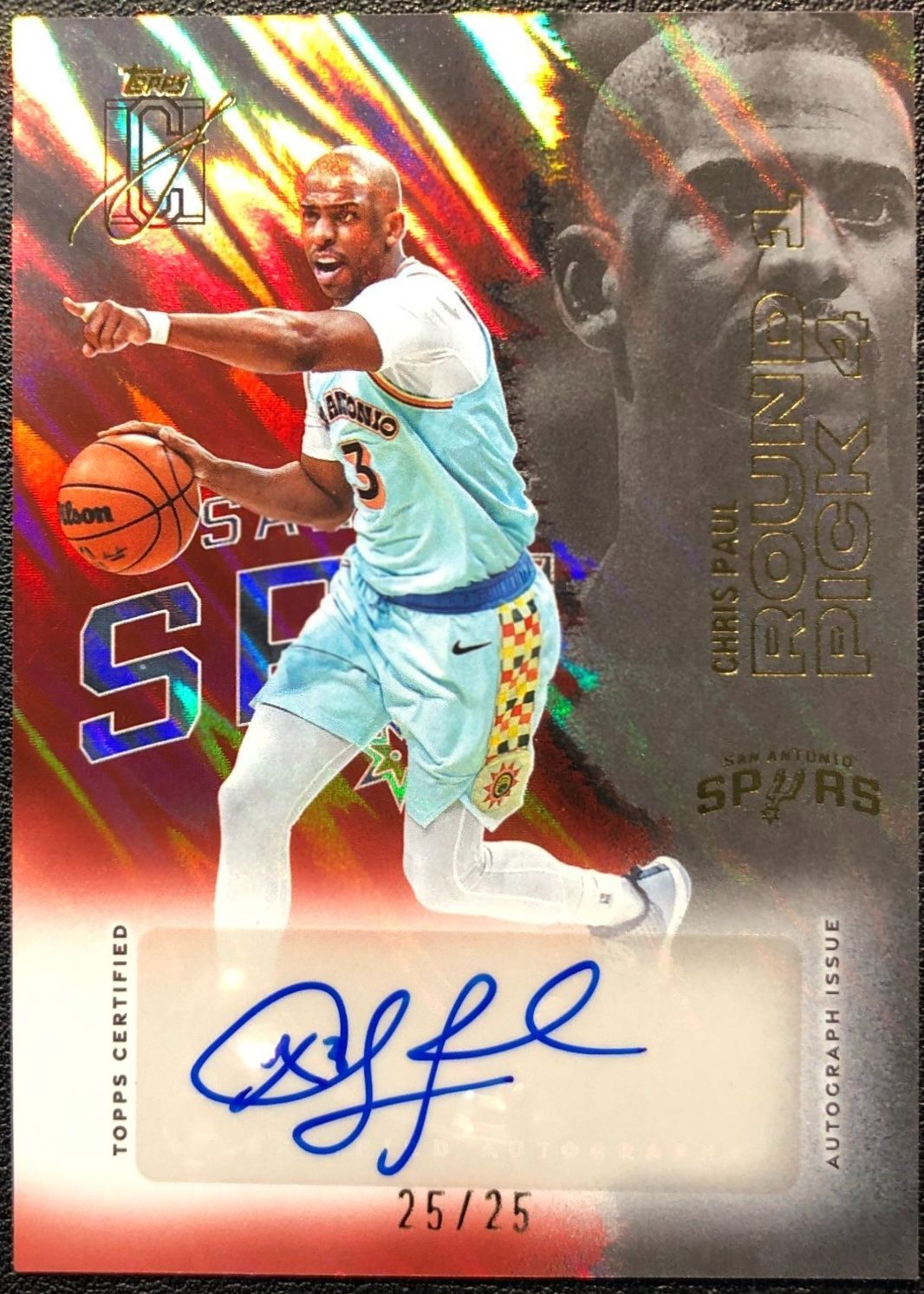 【9/8まで出品】【25枚限定 25/25】Chris Paul クリス・ポール Topps Signature Class Veteran Classs 2026 /25 Last Number Red Auto サイン 直筆 Spurs スパーズ