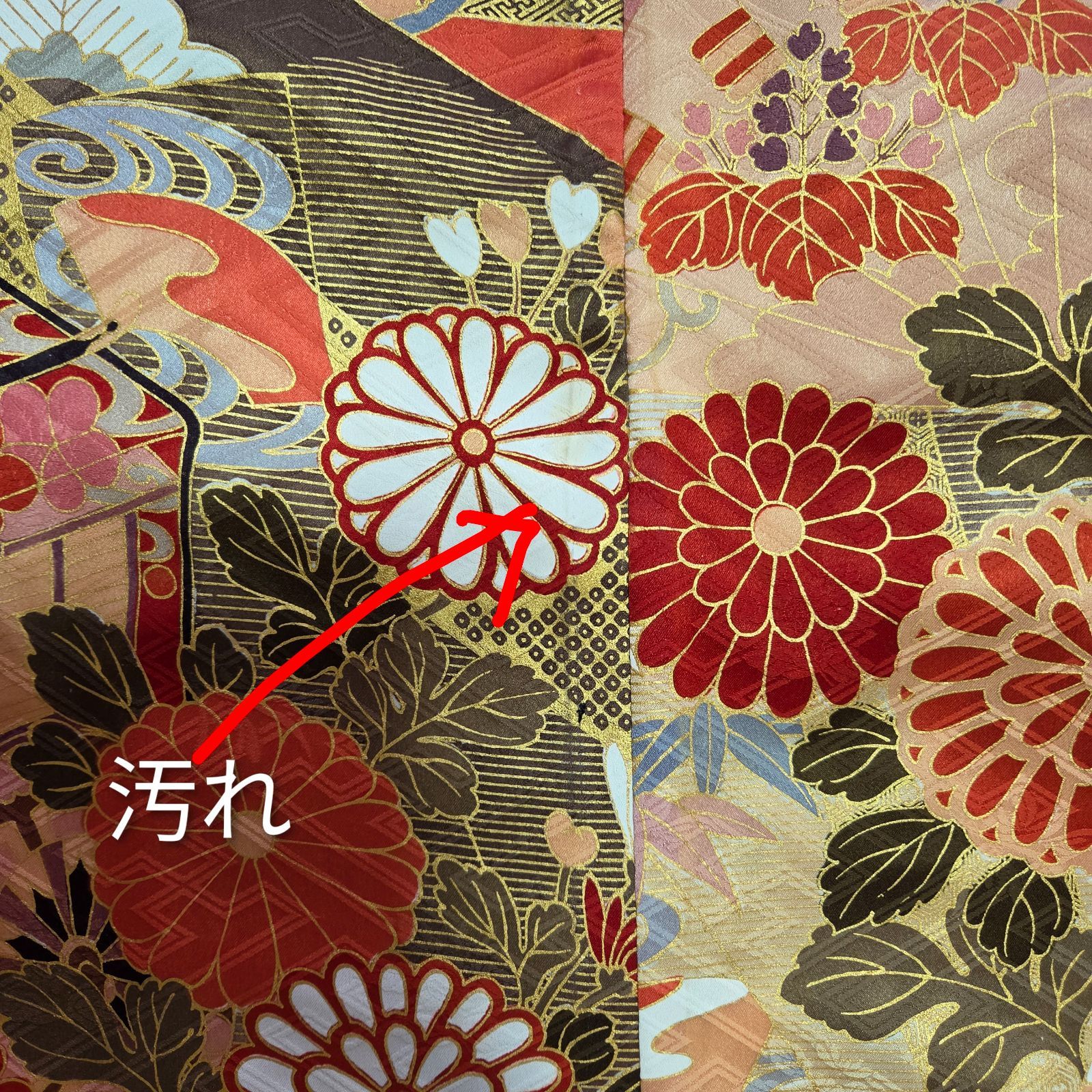 zunezune 訳有り 振袖ドレス ノースリーブ 着物リメイクワンピース