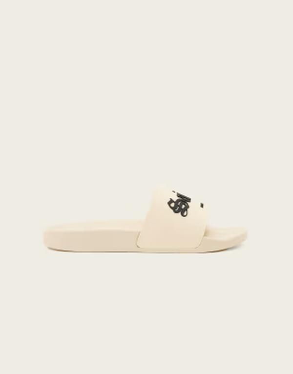 オールセインツ メンズ シューズ サンダル ロゴ AllSaints Sinners logo slides WHITE ホワイト