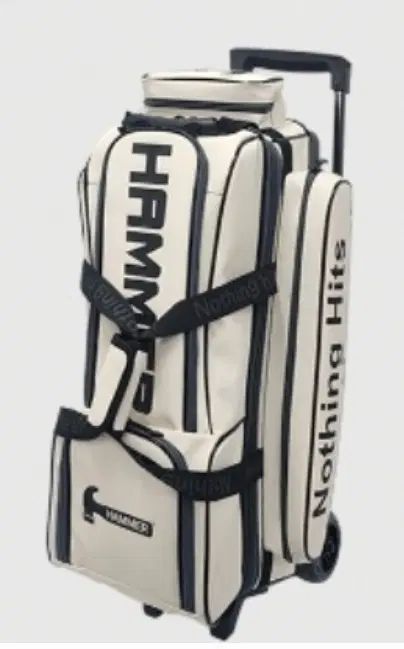 ボーリングバッグ *新品* HAMMER(ハンマー) 3 ボール スリムローラーバッグ 白