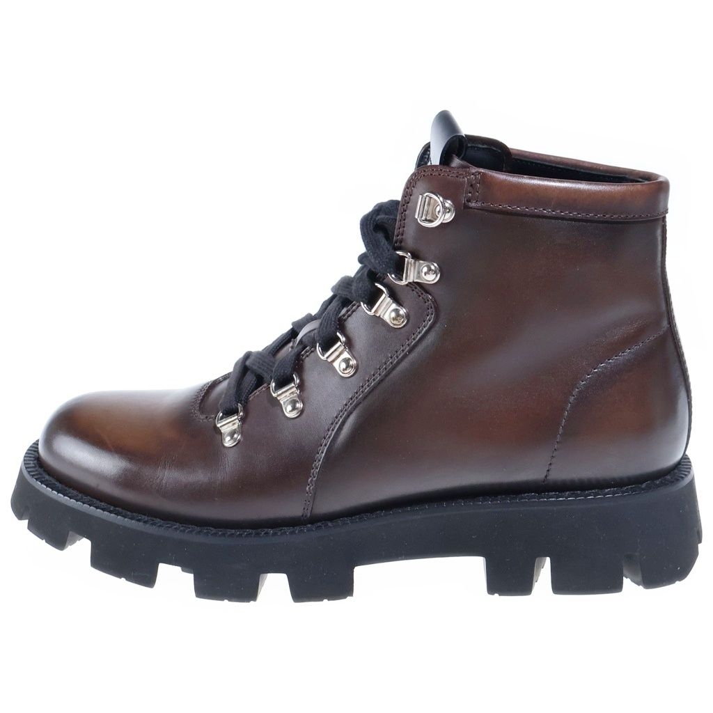 Berluti (ベルルッティ) レザー ハイキング ラグソール ハイカット ブーツ ブラウン