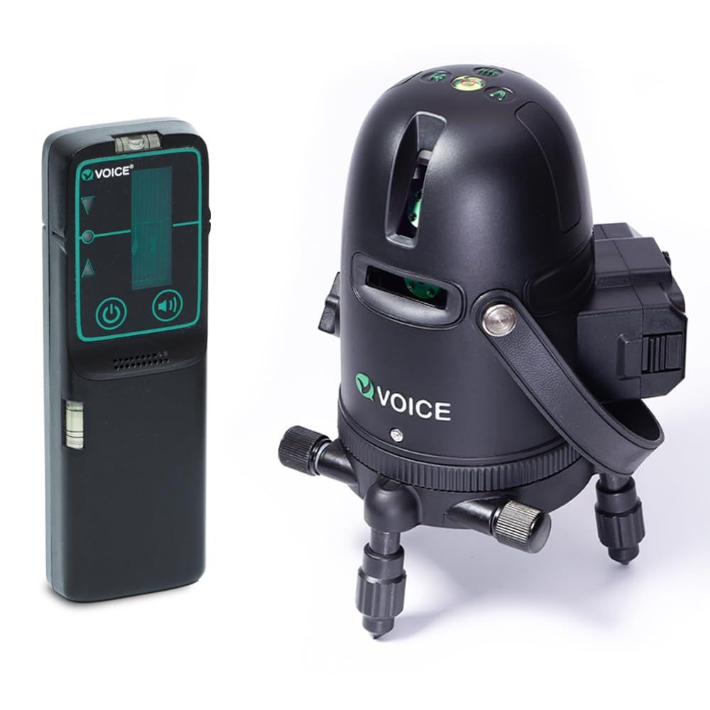 ☆新品☆VOICE レーザー墨出し器 2ライン グリーンレーザー Model-G2 受光器セット レーザー タテ ヨコ ライン 照射モデル アプリからの遠隔操作 タッチスイッチ 8f7b6d60