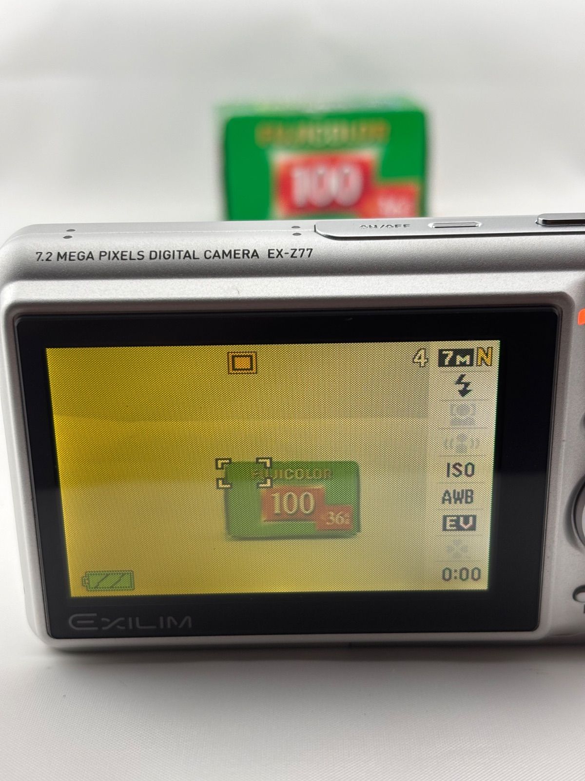1893【美品、動作確認済み】 CASIO EXILIM EX-Z77 シルバー カシオ