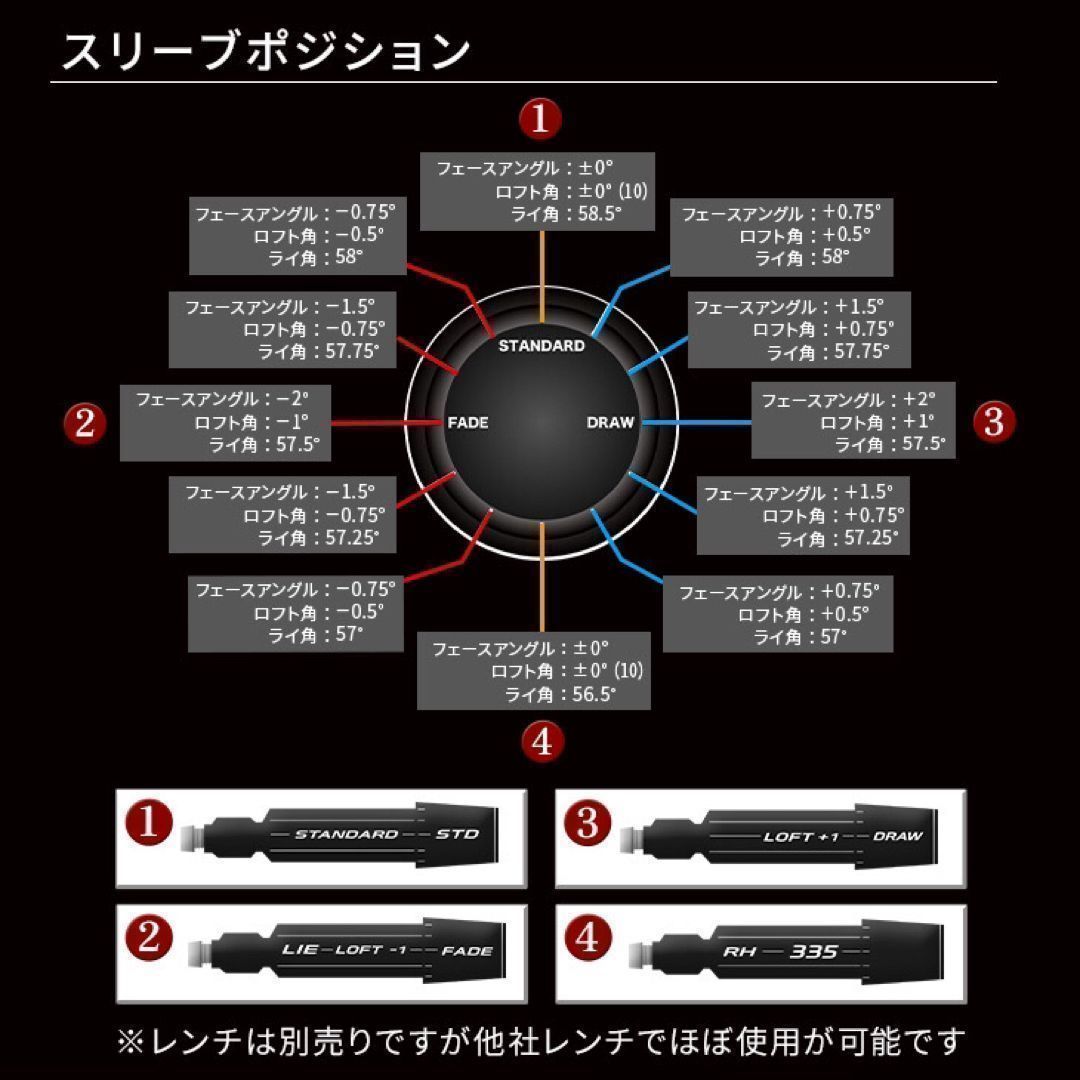 新登場! 404Y遺伝子の飛び! 適合カチャ付 新型 ワークスゴルフ　ファイヤー マキシマックス　ルール適合　ドライバー