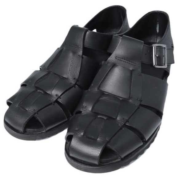 PARABOOT x UNITED ARROWS パラブーツ ユナイテッドアローズ 別注 COMBI PACIFIC コンビ パシフィック レザー グルカサンダル 40(24.5-25cm) NOIR BLACK シューズ g28000
