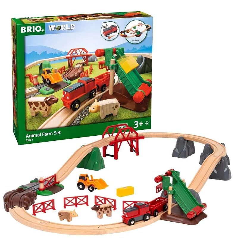 BRIO 木製レール 知育玩具 アニマルファームセット 対象年齢 3歳~ 33984 誕生日 クリスマス プレゼント 室内遊び 男の子 女の子 脳トレ