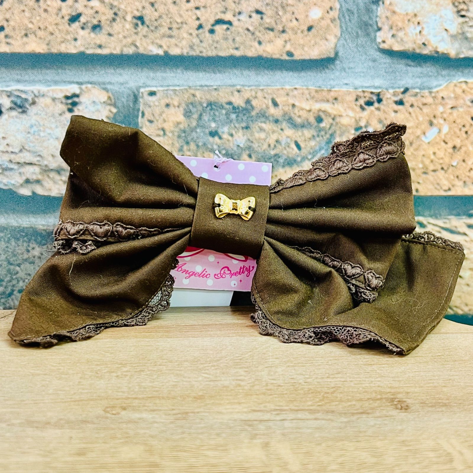 ☆DE624【未使用】Angelic Pretty リボン ブラウン 142KH2-11550