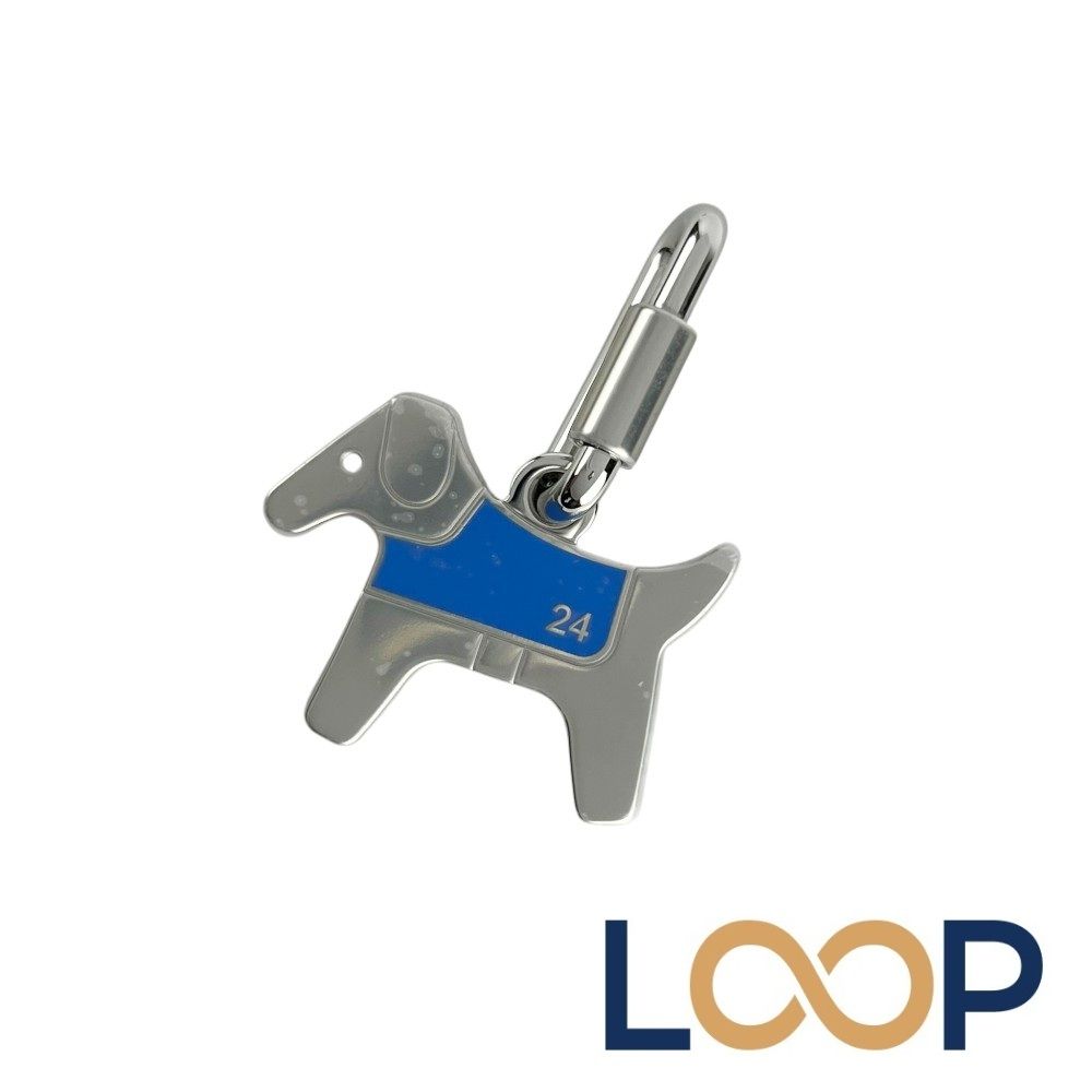 エルメス ■未使用■ オードッグ 犬用 メダル チャーム ペット アクセサリー SS シルバー ブルーサテュレ 箱【741838】5 23,676円