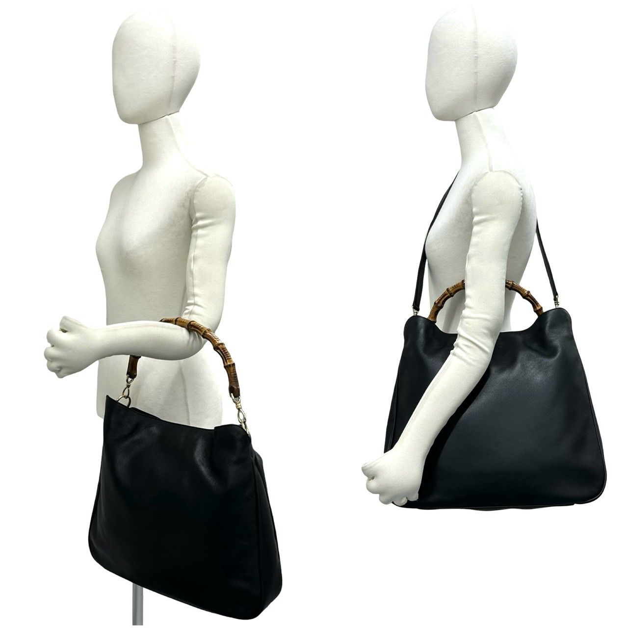 極 美品 GUCCI グッチ オールドグッチ ヴィンテージ バンブー レザー