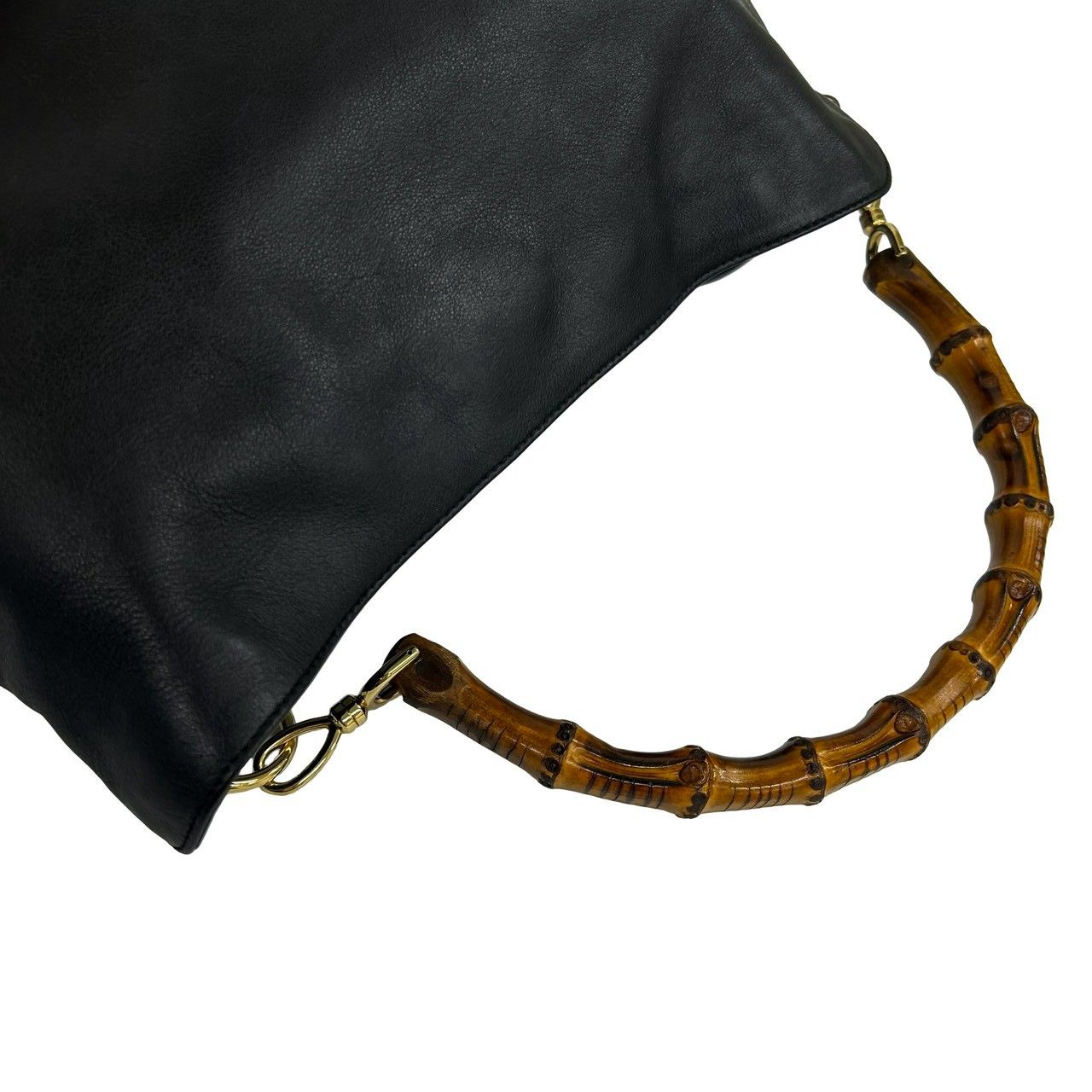 極 美品 GUCCI グッチ オールドグッチ ヴィンテージ バンブー レザー