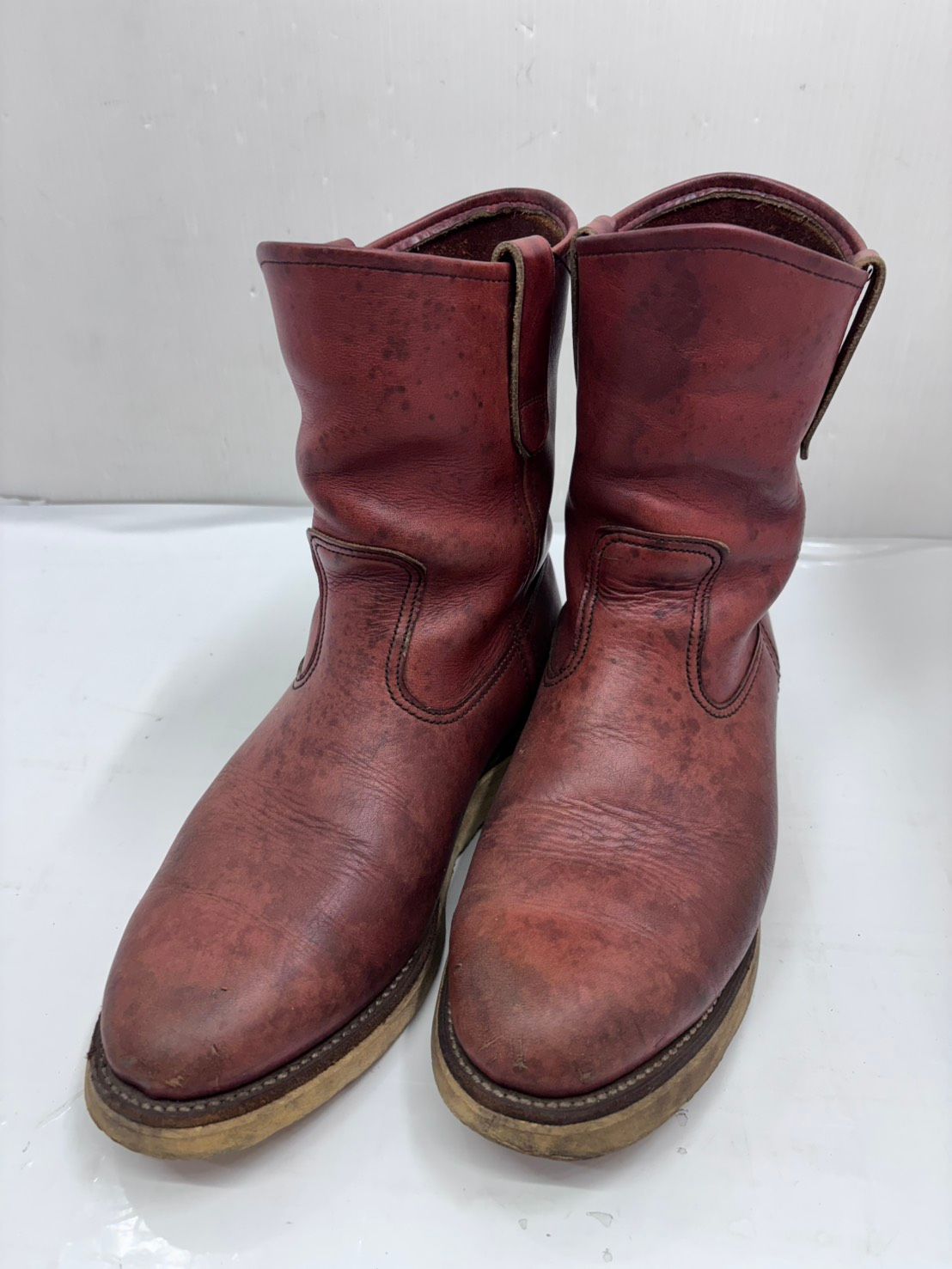 送料無料h16483 RED WING レッドウィング 866 ペコスブーツ US9 E 1997年製 緑犬タグ USA製 メンズ ヴィンテージ