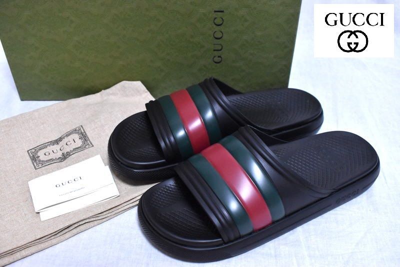 【国内正規品】新品 GUCCI Web スライドサンダル 7 780286 グッチ イタリア製 シャワーサンダル