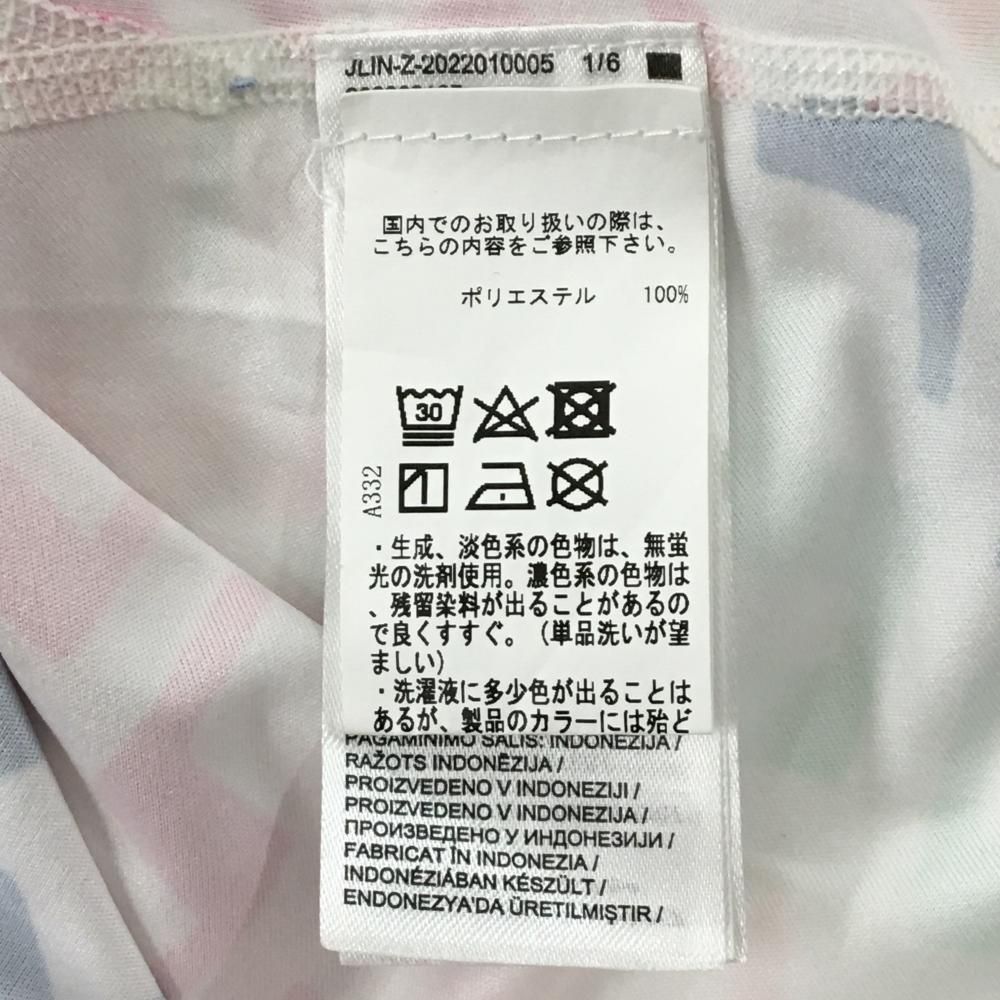 超美品】ジェイリンドバーグ ノースリーブワンピース 白×ピンク ロゴ総