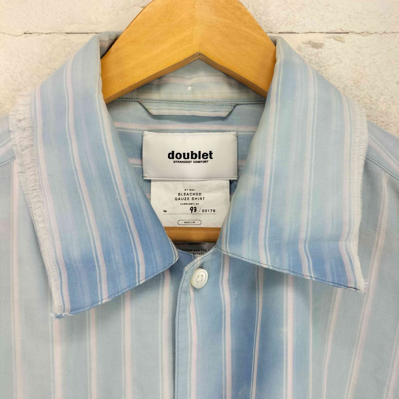 ダブレット doublet BLEACHED GAUZE SHIRT メンズ M - メルカリ