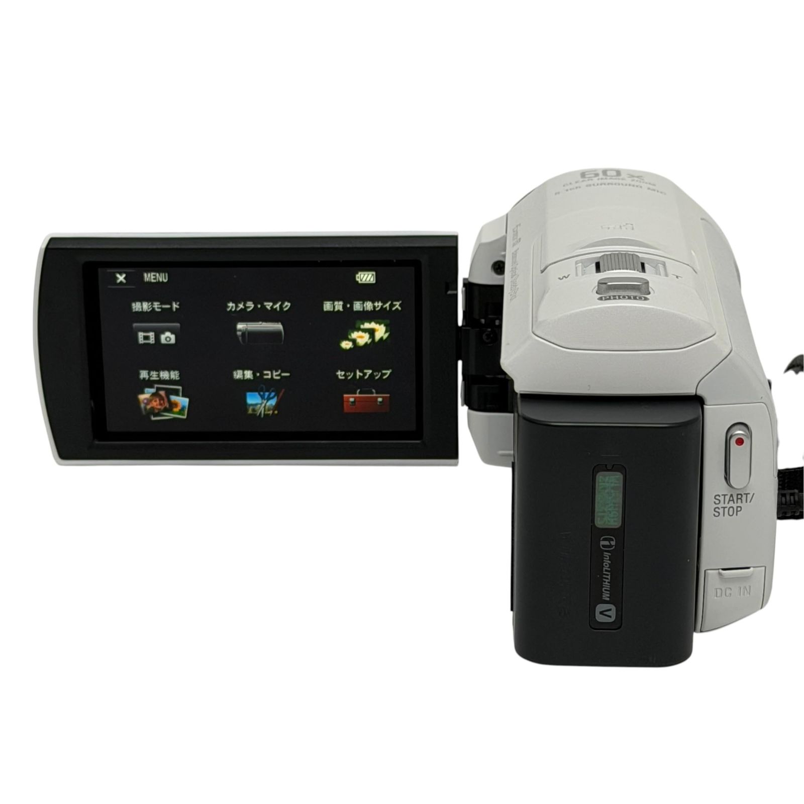 SONY ビデオカメラ Handycam CX535 内蔵メモリ32GB ホワイト HDR-CX535