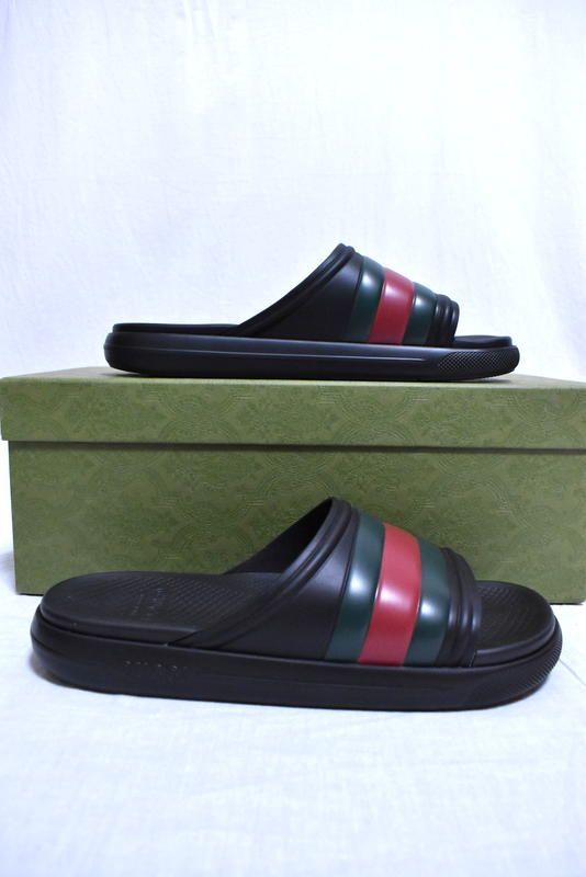 国内正規品】新品 GUCCI Web スライドサンダル 11 780286 グッチ