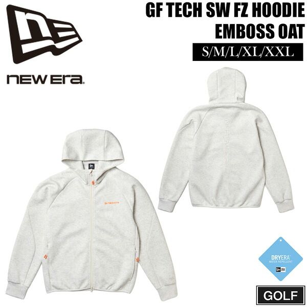 ニューエラ ゴルフ ウェア NEW ERA GOLF テックスウェット フルジップ フーディ エンボス加工 オートミール ポリエステル/綿 11,396円