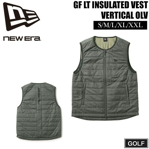 ニューエラ ゴルフ ウェア NEW ERA GOLF インサレーションベスト オリーブ ポリエステル