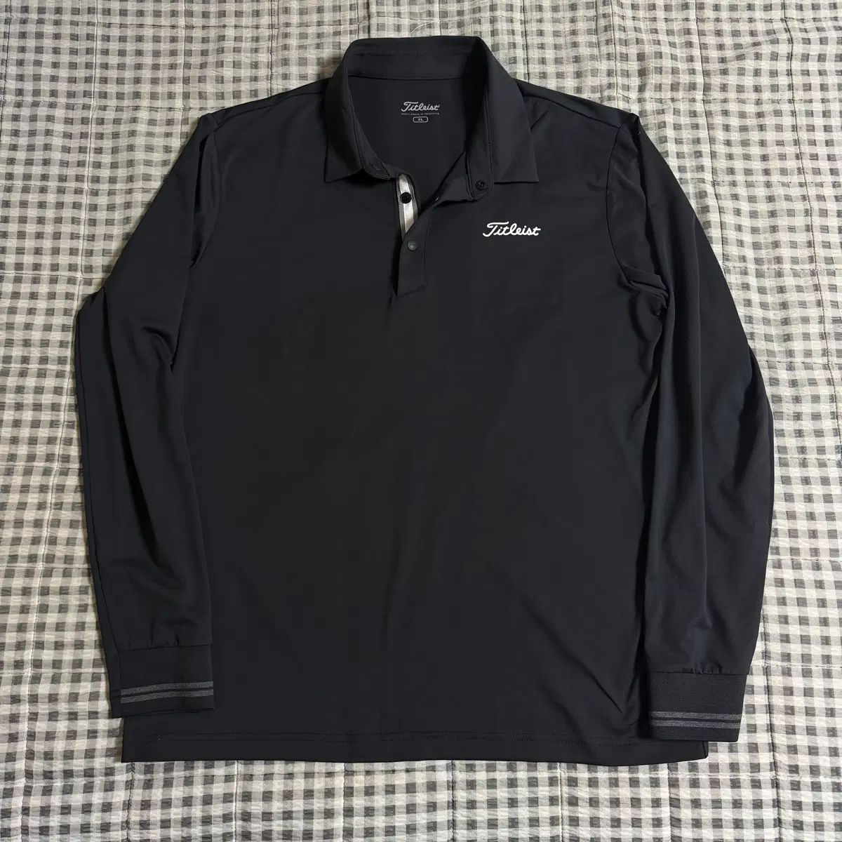 (XL) タイトリスト 長袖 PK カラーTシャツ ブラック