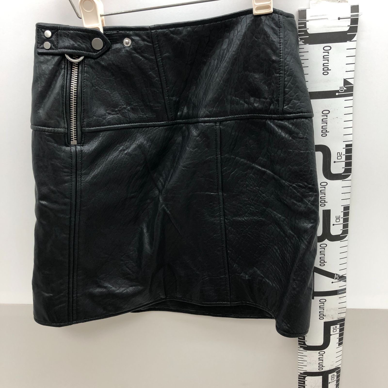 MARC BY MARC JACOBS 羊革 スカート 0サイズ 羊革 ブラック マークバイ