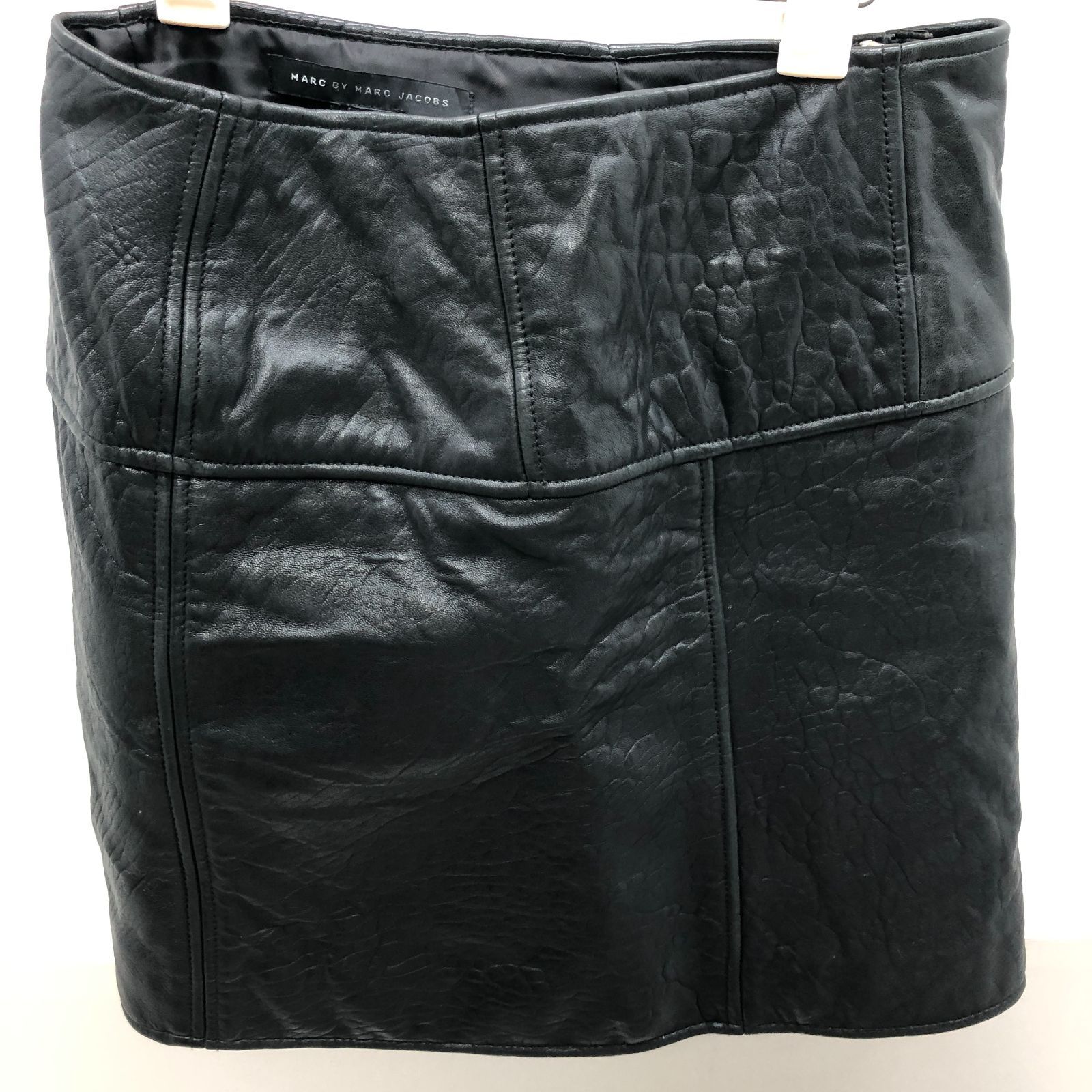 MARC BY MARC JACOBS 羊革 スカート 0サイズ 羊革 ブラック マークバイ