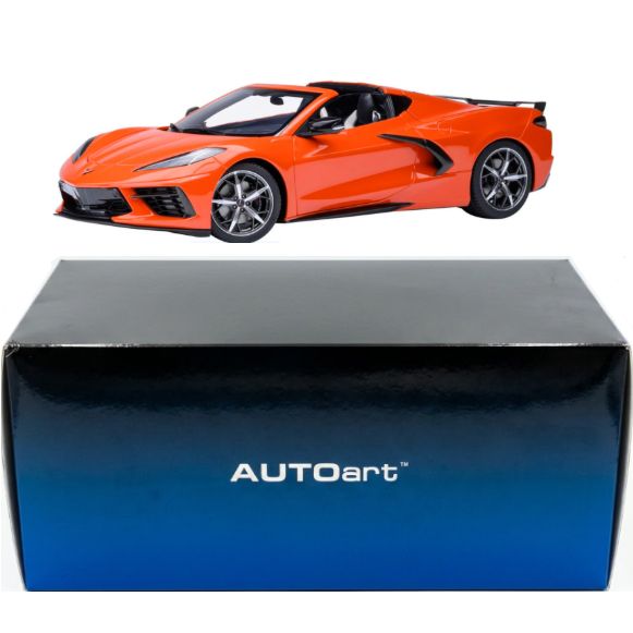 【 中古品】オートアート (AUTOart) 1/18 シボレー コルベット スティングレイ オレンジ 完成品