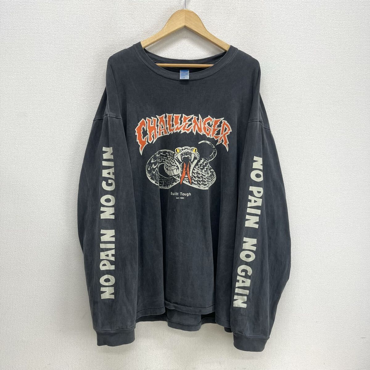 CHALLENGER スネークプリント 長袖Tシャツ XL CHALLENGER チャレンジャー 26SS L/S PIGMENT SNAKE TEE 長袖Tシャツ