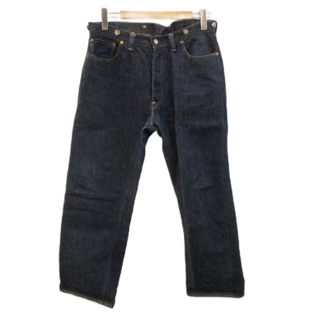 TCBジーンズ TCB JEANS TCB 20's Jeans 20's ストレート サスペンダーモデル デニムパンツ 36 インディゴブルー シンチバック 耳付き セルビッチ ジーンズ ボトムス