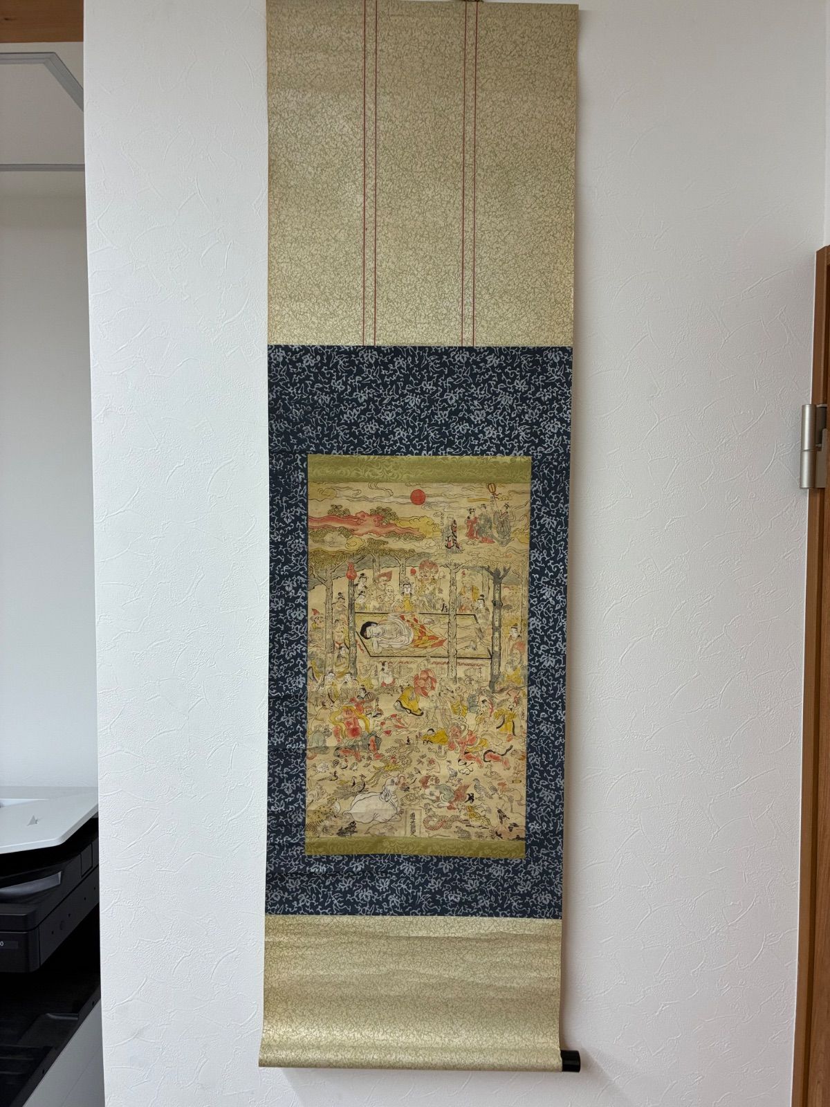 仏画 掛け軸「釈迦涅槃図」 骨董 古美術 仏教美術