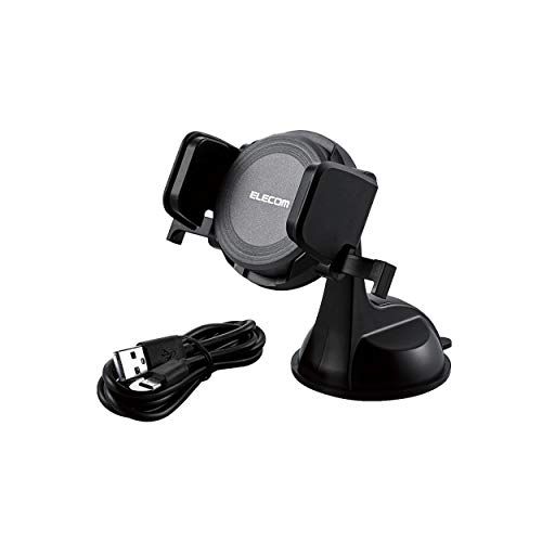 エレコム Qi規格対応ワイヤレス充電器/9W/5W/車載ホルダー付ブラック W-QC01BK送料無料 6c9fcfb1