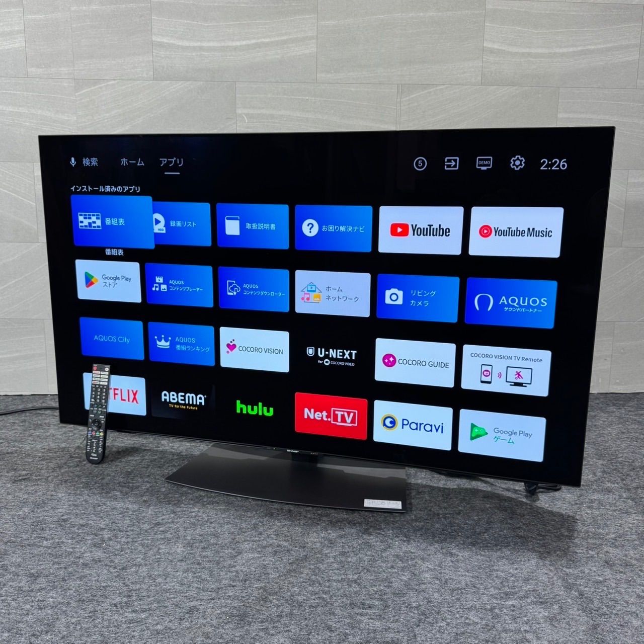 SHARP 4K 有機ELテレビ 55インチ 4T-C55DS1 2021年製 d6165 シャープ