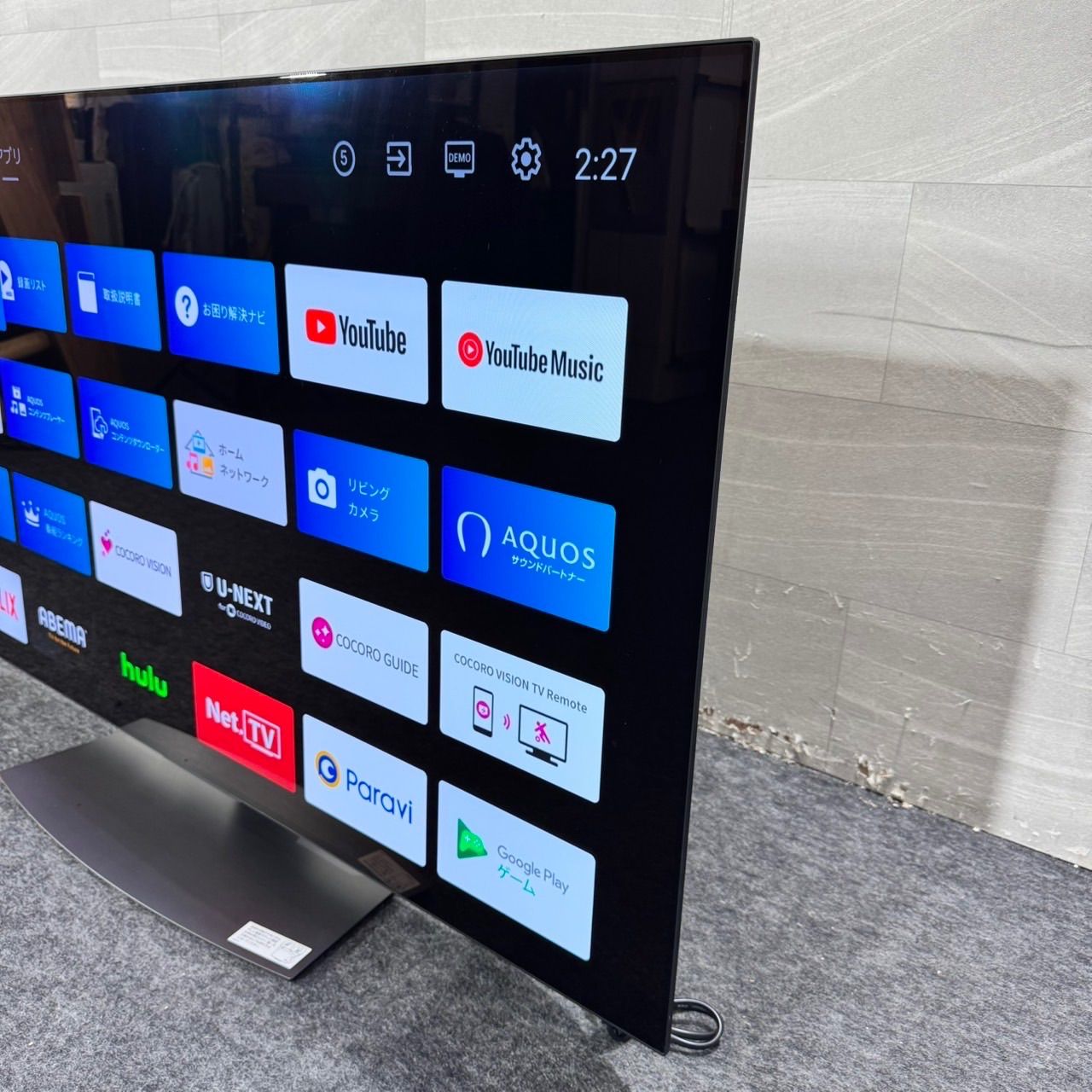 SHARP 4K 有機ELテレビ 55インチ 4T-C55DS1 2021年製 d6165 シャープ