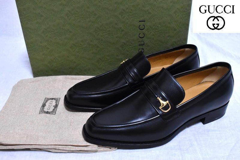 国内正規品】新品 GUCCI ホースビット ローファー 8 757774 グッチ