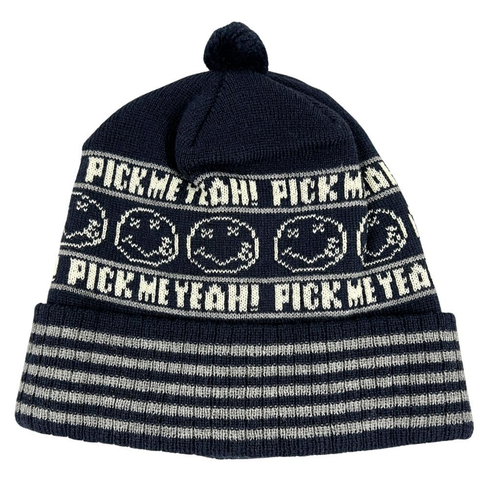 HYSTERIC GLAMOUR HYSTERIC GLAMOUR HYSTERIC GLAMOUR NIRVANA KART COVERN SMILE KNIT CAP NAVY GENUAL/ 56236